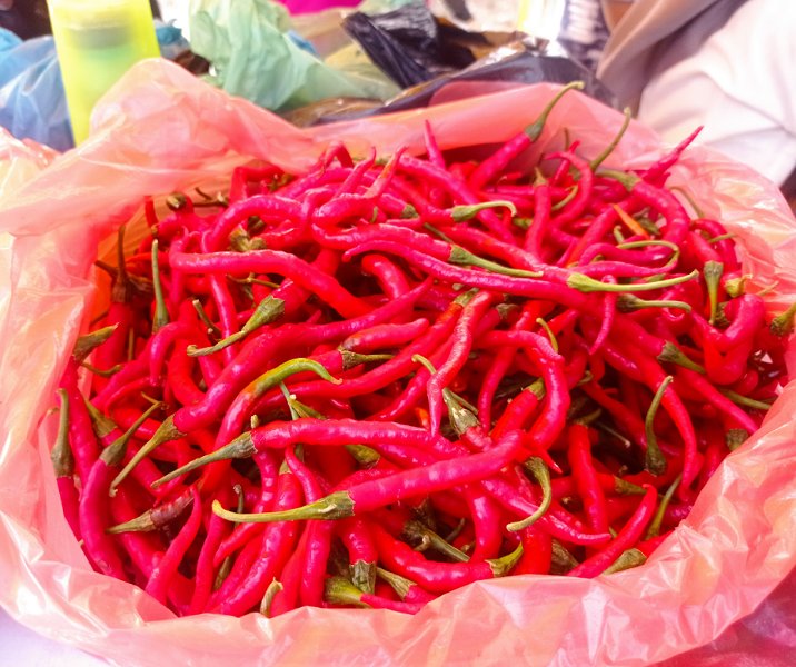 Dagangan cabai merah. Foto: Surya/Riau1.