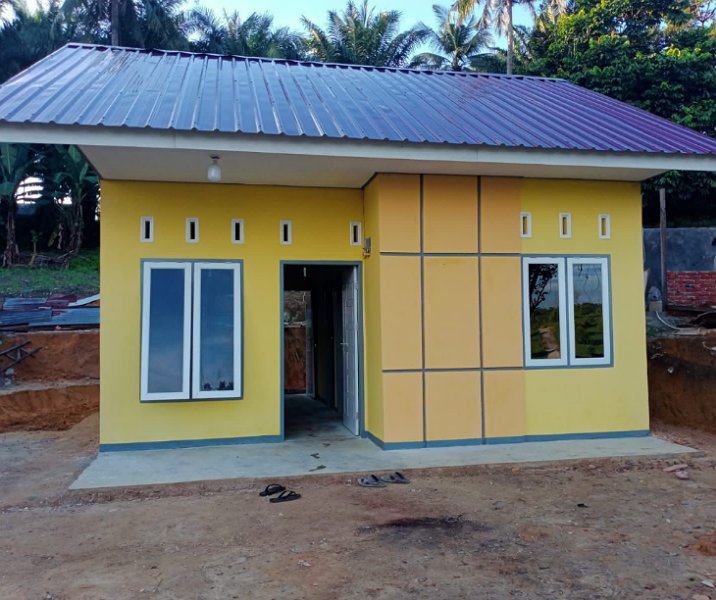 Rumah Layak Huni (RLH) yang telah rampung dibangun Dinas Perkim Pekanbaru tahun ini. Foto: Istimewa.