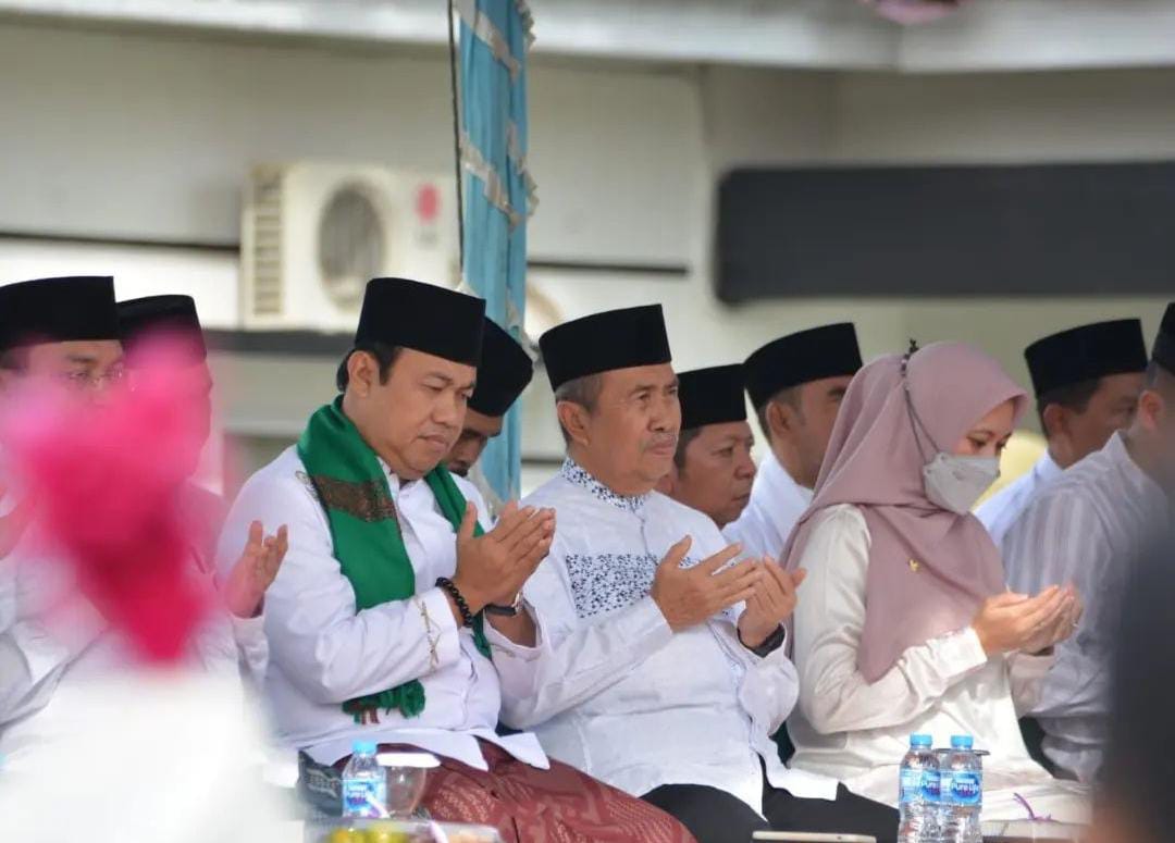 Ketua DPRD Riau, Yulisman dalam acara Peringatan Hari Santri Tahun 2022 di Inhu