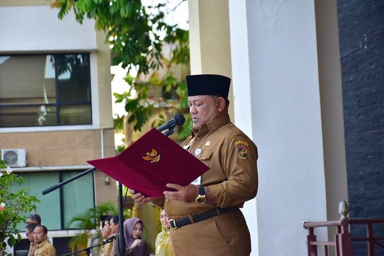 Sekdakab Kampar, Yusri saat apel Senin pagi