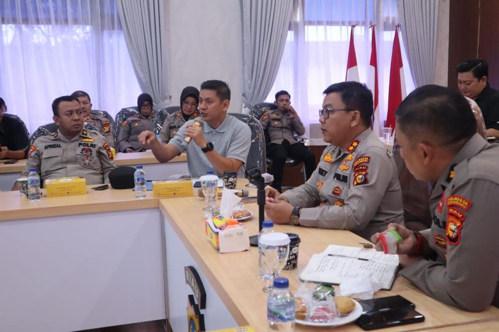 Rapat Asprov Riau dengan Polresta Pekanbaru