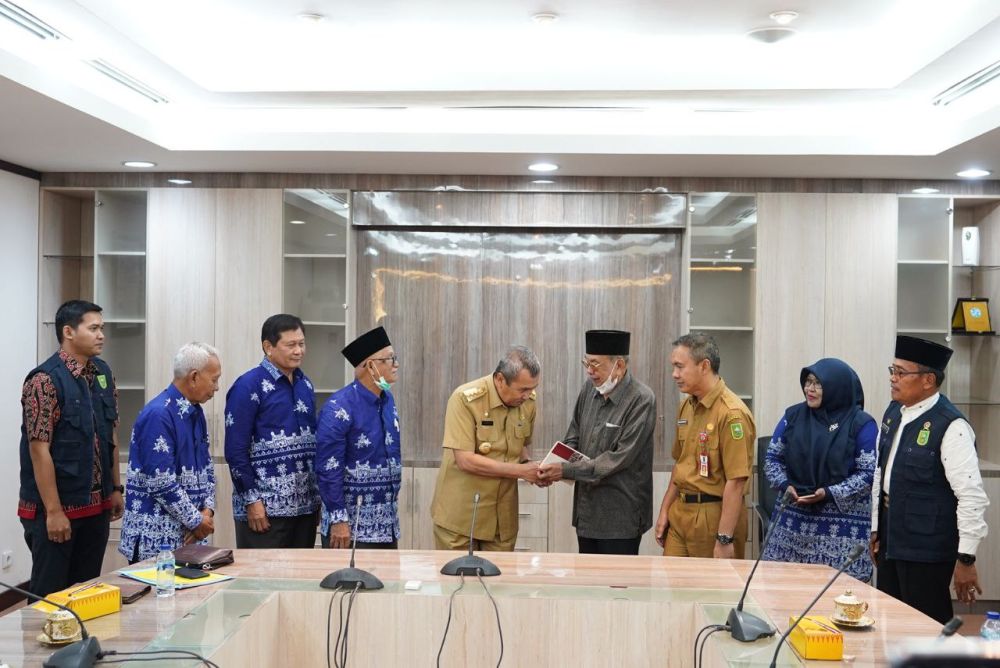 Usai audiensi TP2GD Provinsi Riau dengan Gubri Syamsuar