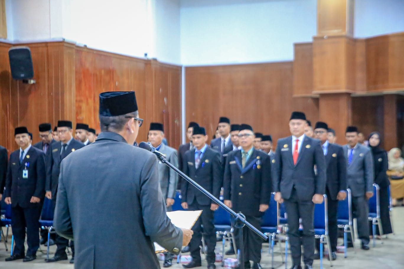 Saat pelantikan pejabat administrator Pemko Dumai