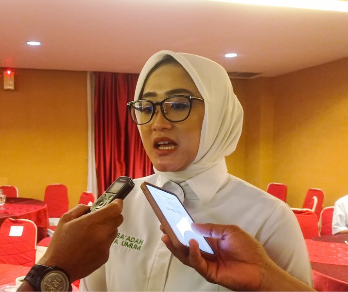 Ketum Pemuda Tani HKTI Indonesia Rina Sa'adah Adisurya. Foto: Surya/Riau1.
