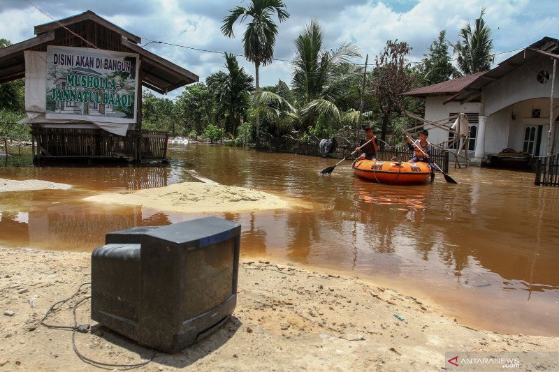 Ilustrasi banjir di Riau
