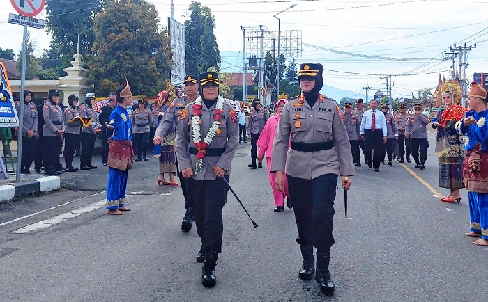 Penyambutan Kapolresta baru Bukittinggi