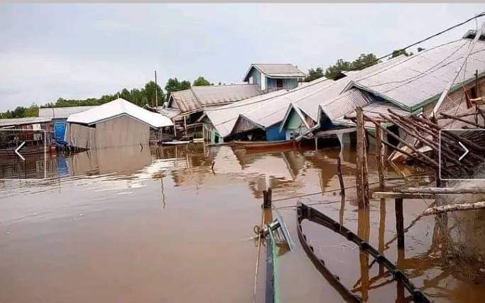 Rumah yang terdampak banjir rob