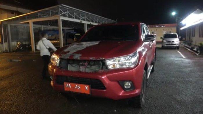 Mobil Dinas Eks Kasatpol PP Padang Panjang yang sempat dirusak