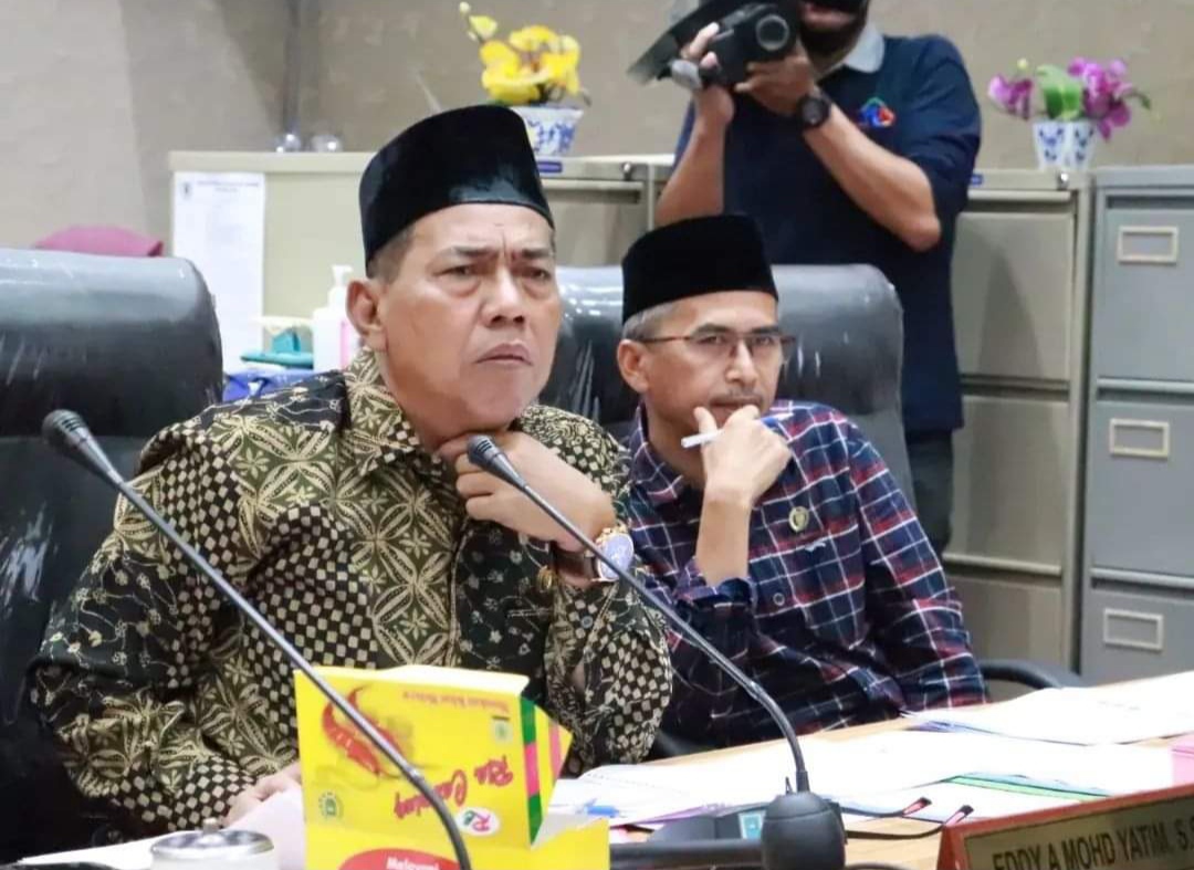 Ketua Komisi I DPRD Riau, Eddy A Mohd Yatim Pimpin RDP dengan BPSDM Riau