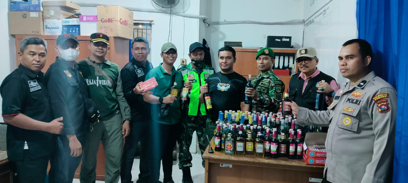 Minuman keras yang disita tim gabungan