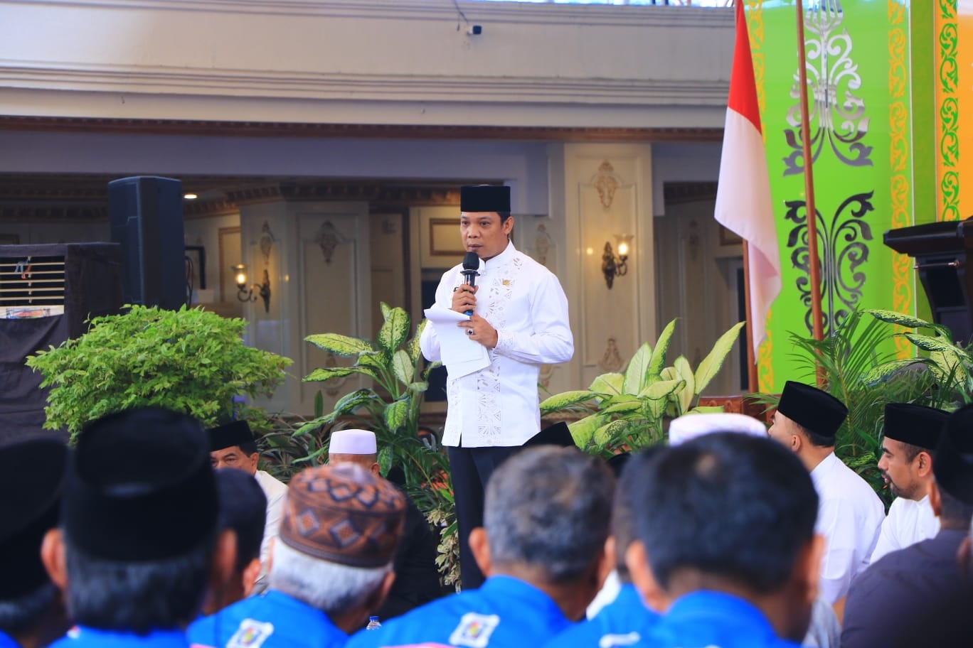 Pj Wali Kota Pekanbaru Muflihun saat acara silaturahmi dengan tokoh masyarakat dan tokoh agama pada 17-19 Maret 2023. Foto: Istimewa.