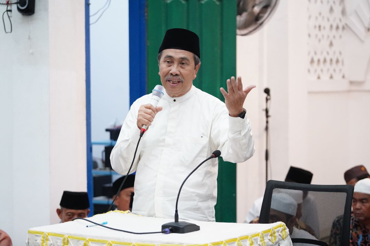 Gubri Syamsuar saat safari ramadhan di Kampar