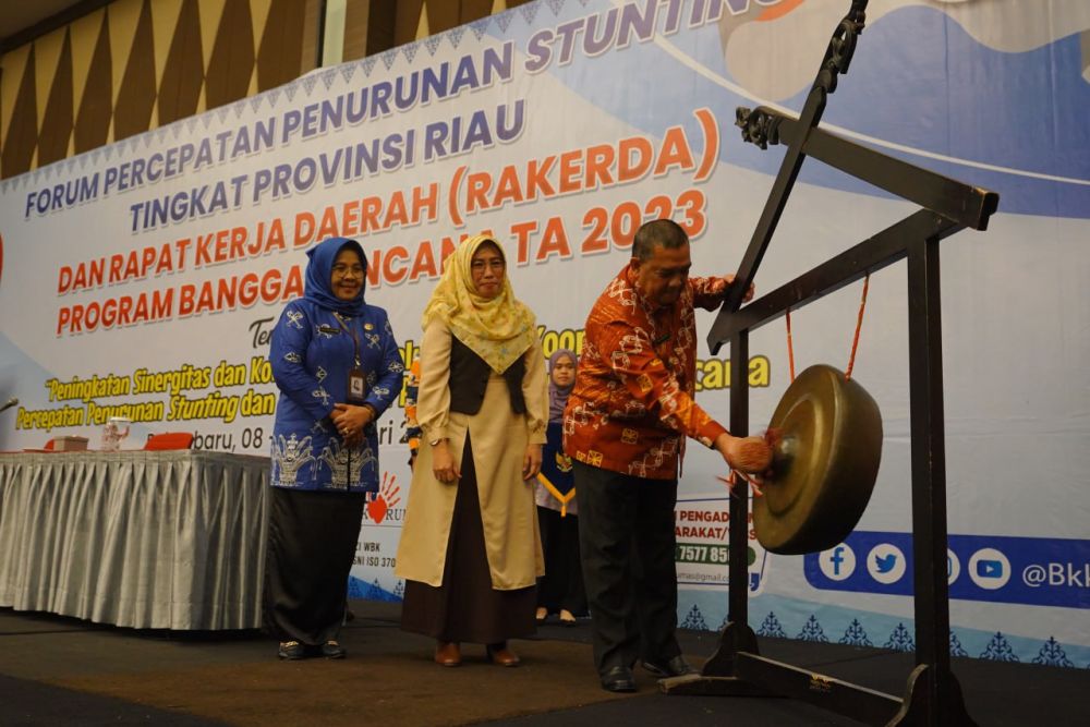 Wagubri Edy Natar di forum percepatan penurunan angka prevalensi stunting Riau