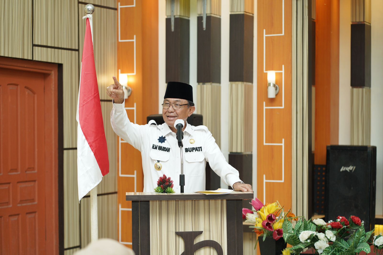 Bupati Indragiri Hilir, HM Wardan dalam arahannya