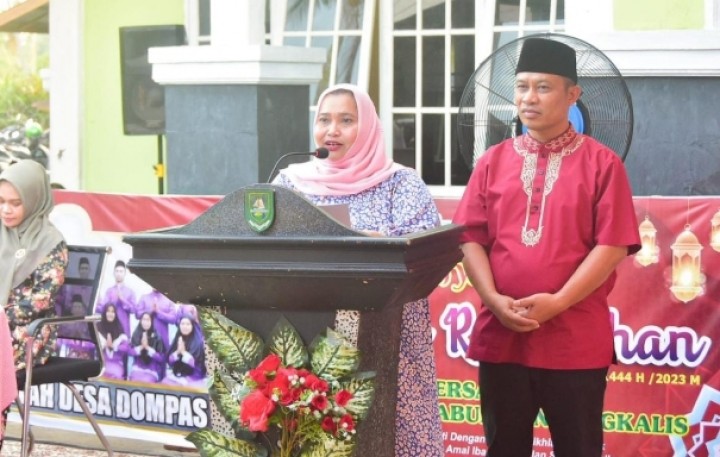 Bupati Kasmarni dan Wabup Bengkalis sata safari ramadhan di kecamatan Bukit Batu