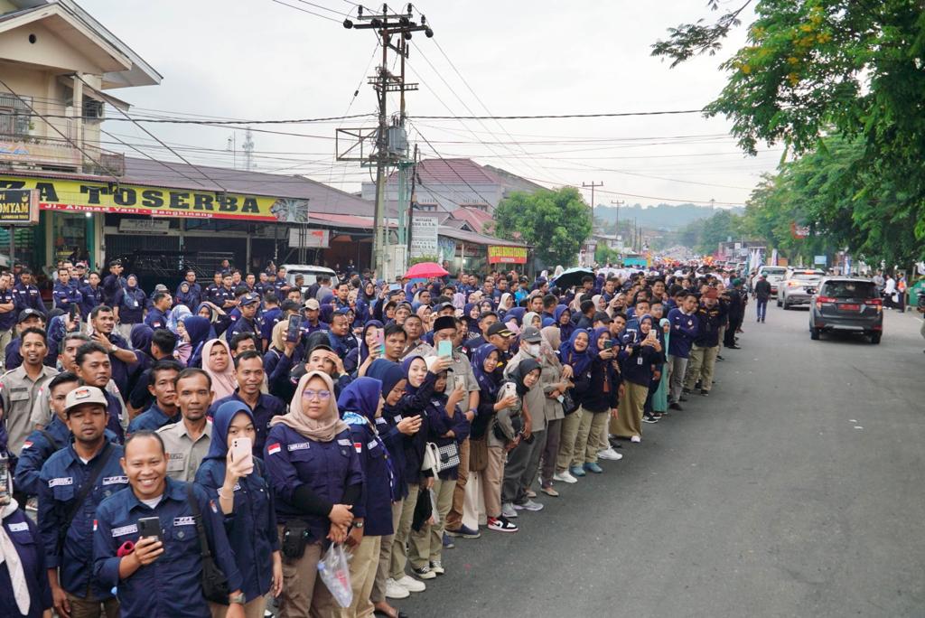 Pawai Kirab menuju Pemilu di Kampar