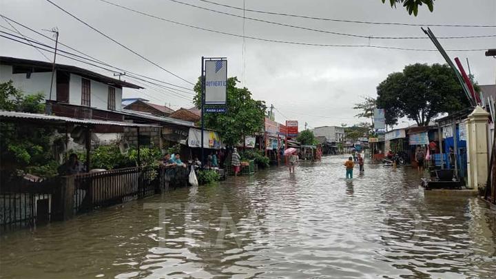 Kawasan terdampak banjir di Kota Padang