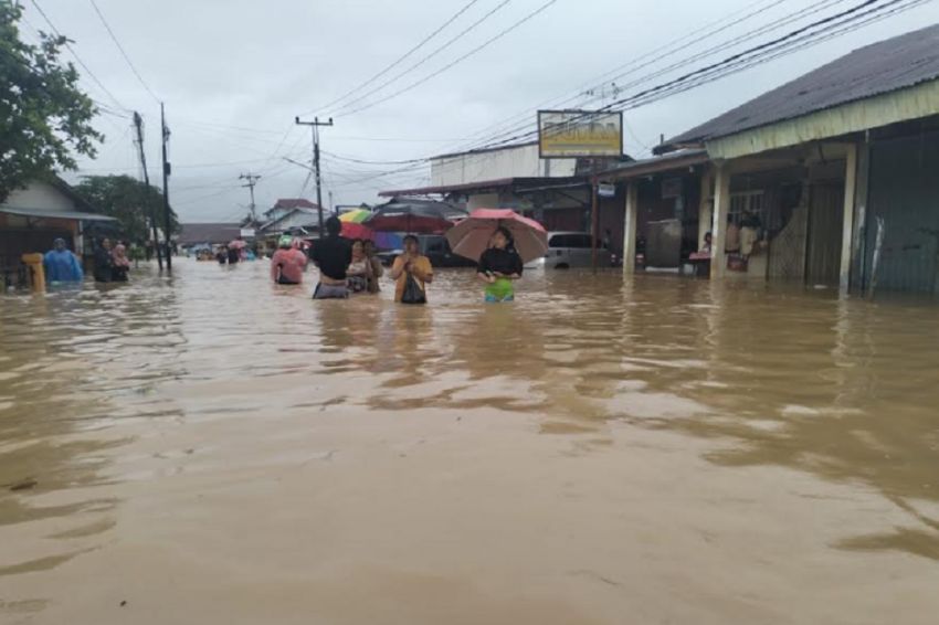 Kawasan terdampak banjir di Kota Padang
