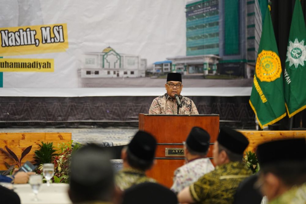 Sambutan Wagubri Edy Natar dalam pertemuan Muhammadiyah
