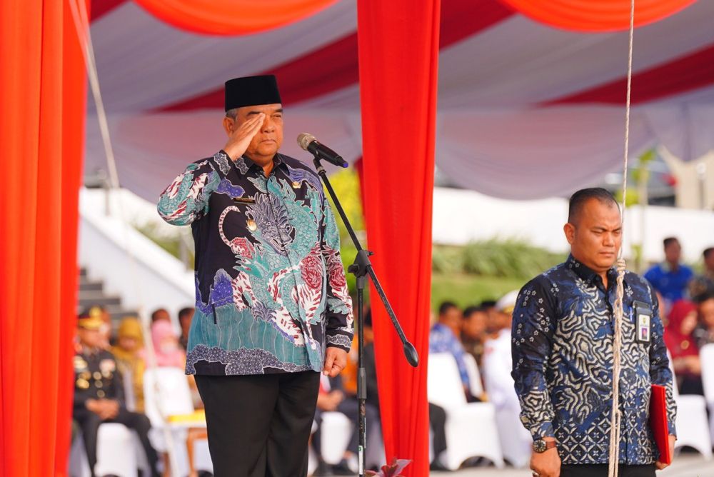 Wagubri Edy Natar sebagai inspektur upacara peringatan hari kesaktian pancasila