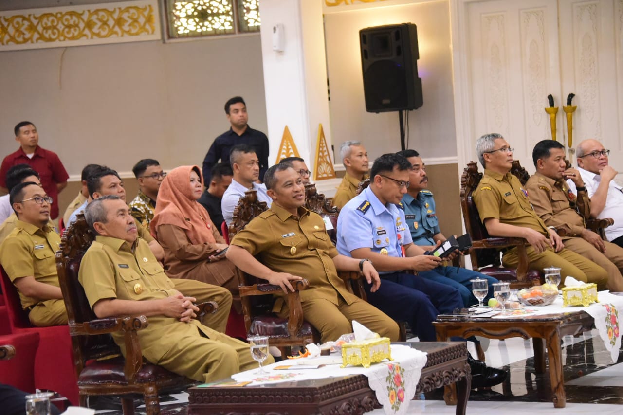 Wakil Bupati Bengkalis, Bagus Santoso saat menghadiri peluncuran Aplikasi Panglima