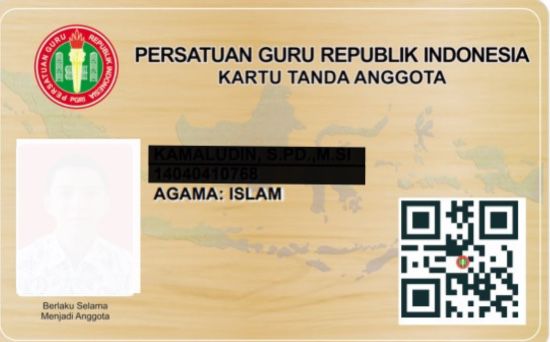 Kartu baru anggota PGRI yang diterbitkan PB PGRI