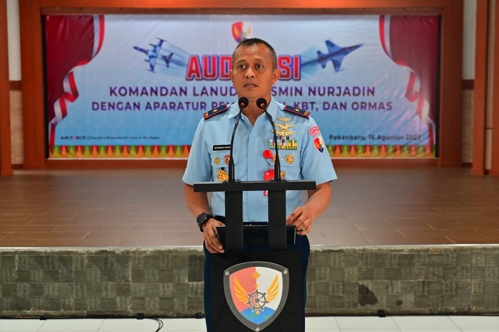 Komandan Lanud Roesmin Nurjadin Marsma TNI Mohammad Nurdin