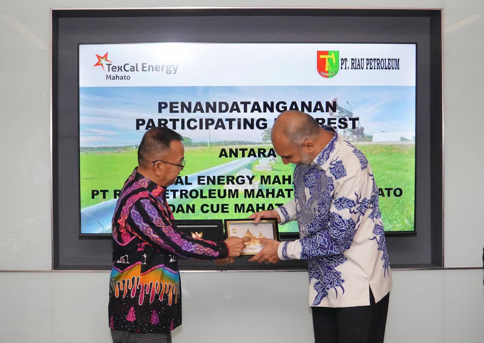 Usai penandatanganan PI PT Petroleum Mahato dengan Cue Mahato PTY