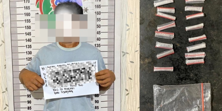 Terduga pengedar sabu yang ditangkap Tim Narco Polres Sijunjung