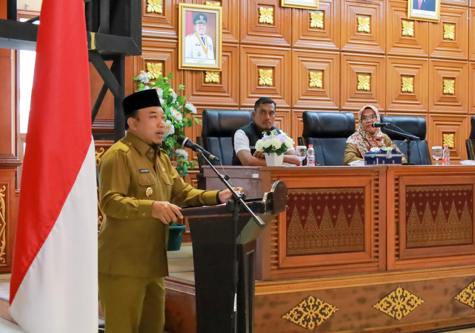 Wakil Bupati Siak Husni Merza dalam arahannya