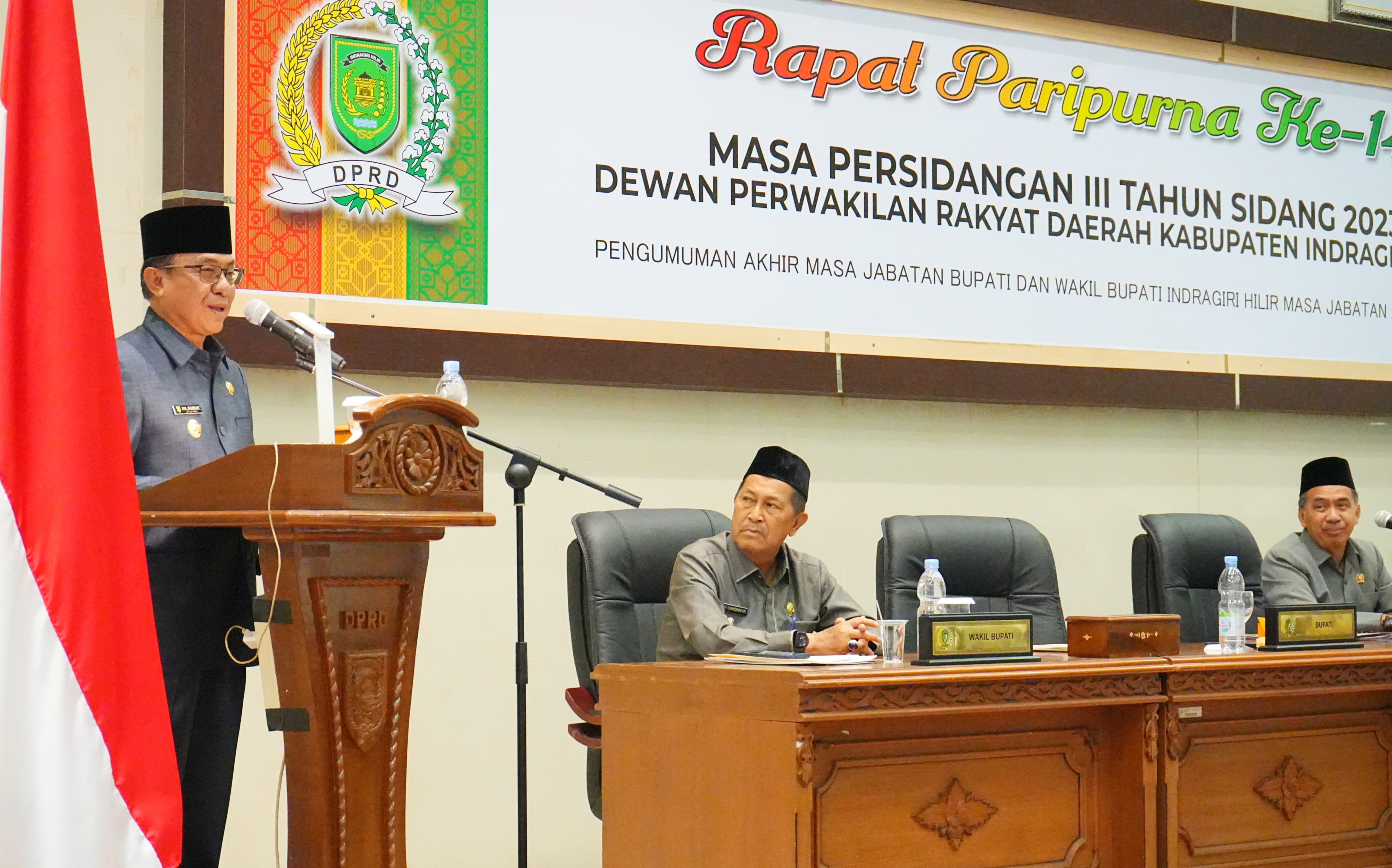 Pidato Akhir Masa Jabatan HM Wardan sebagai bupati di DPRD Inhil