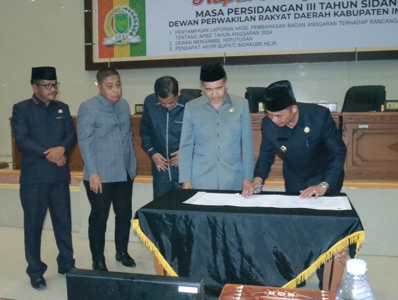 Kesepakatan Ranperda APBD Inhil 2024