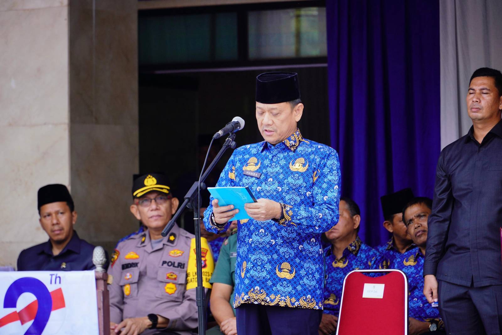 Sekdakab Kampar, Hambali dalam amanahnya saat apel HUT Korpri