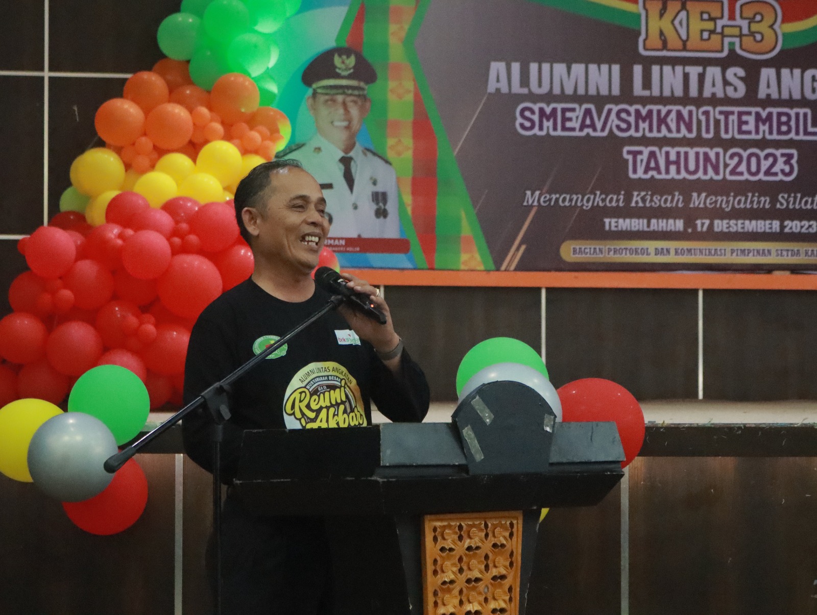 Pj Bupati Inhil, Herman saat temu alumni IKA SMKN 1 Tembilahan