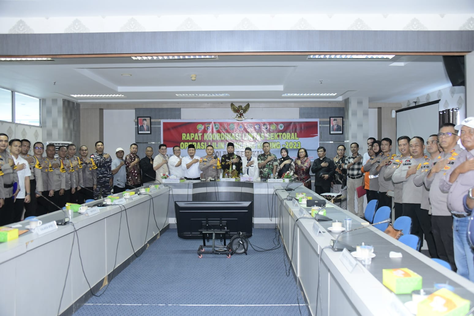 Rakor Operasi Lilin Lancang Kuning 2023 Polres Bengkalis