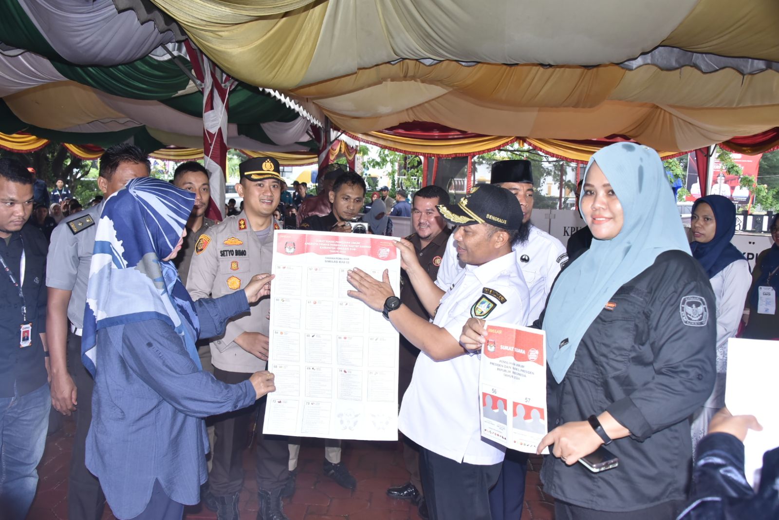 Simulasi pemungutan dan perhitungan suara pemilihan umum di Bengkalis