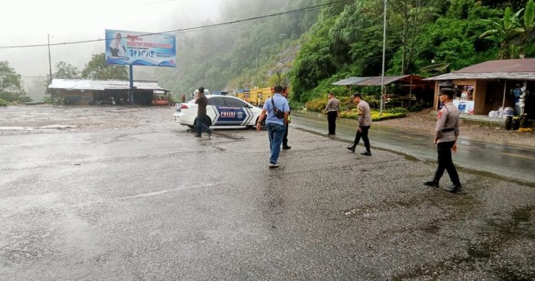 TKP Perampokan pedagang emas di Solok Sumbar