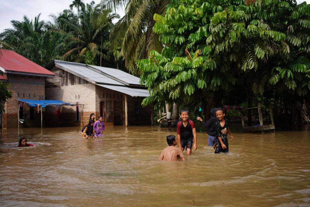 Kawasan terdampak banjir di Riau