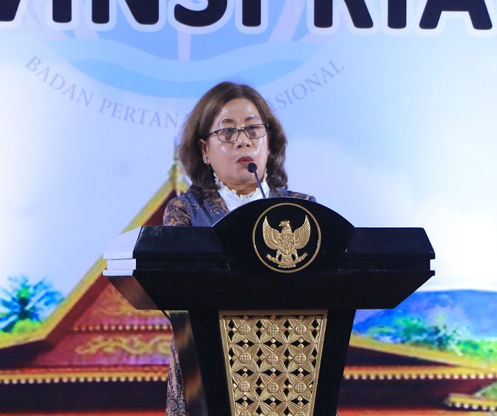 Kepala Kanwil BPN Riau Asnawati. Foto: Istimewa.