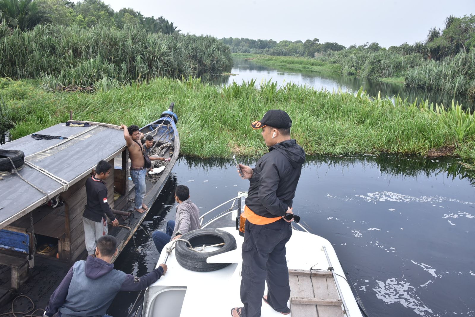 Wabup Bengkalis,Dr H Bagus Santoso di Dusun III Bagan Benio Desa Tasik Serai