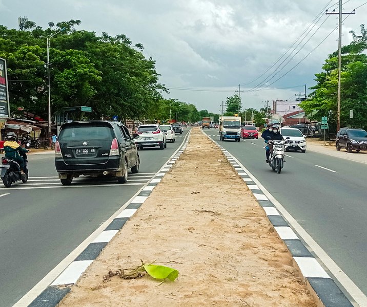 Jalan Sembilang di Rumbai. Foto: Surya/Riau1.