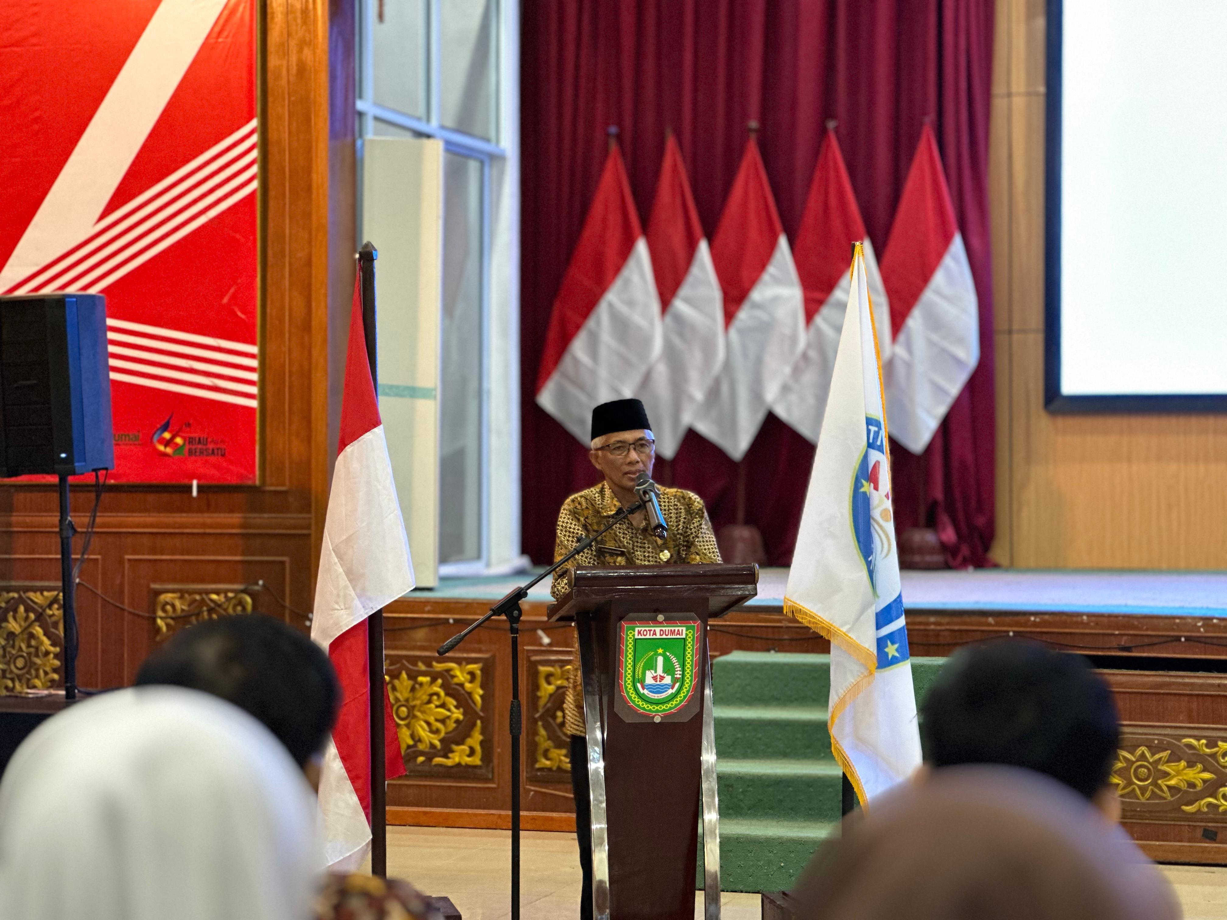 Staf Ahli Wali Kota Dumai, Syawir Qasim dalam arahannya