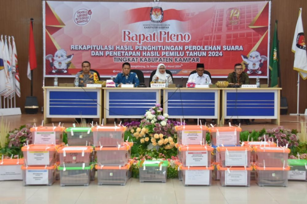 Pembukaan Rapat Pleno Pemilu Kabupaten Kampar