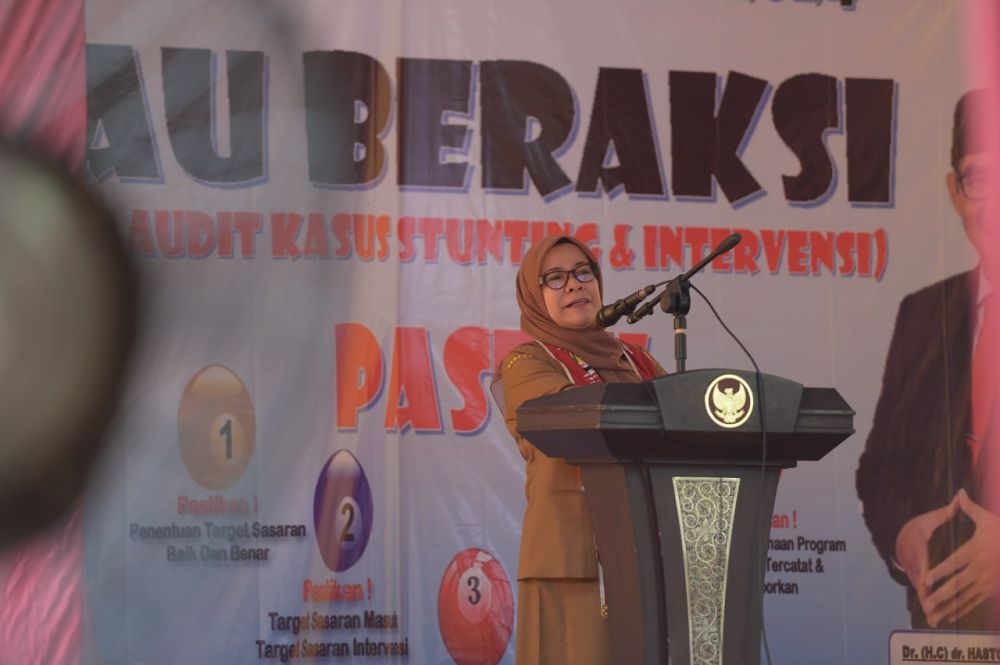 Asisten III Setdaprov Riau, Elly Wardani saat Gebyar Audit Kasus Stunting Tingkat Provinsi Riau