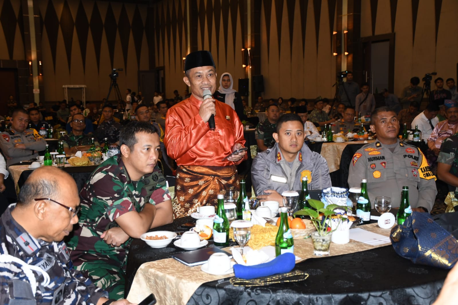 Wakil Bupati Bengkalis, Bagus Santoso di acara rapat pimpinan TNI/Polri