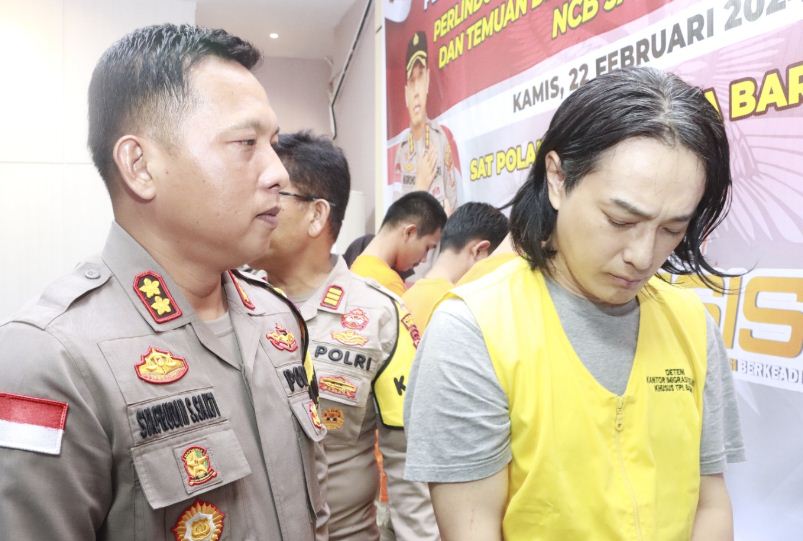 Yusuke Yamazaki saat diproses hukum di Kepri/Gudangberita.co.id