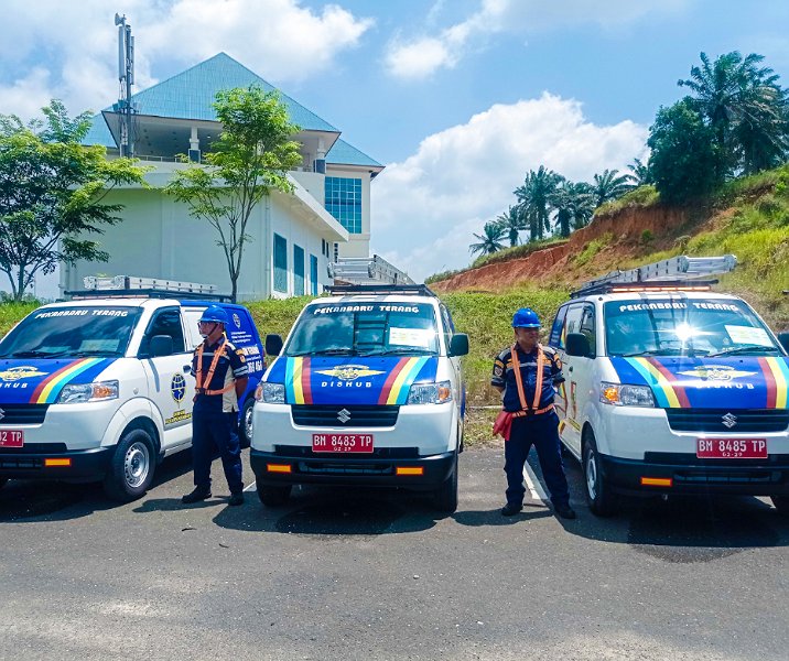 Mobil layanan PJU Dishub Pekanbaru. Foto: Surya/Riau1.