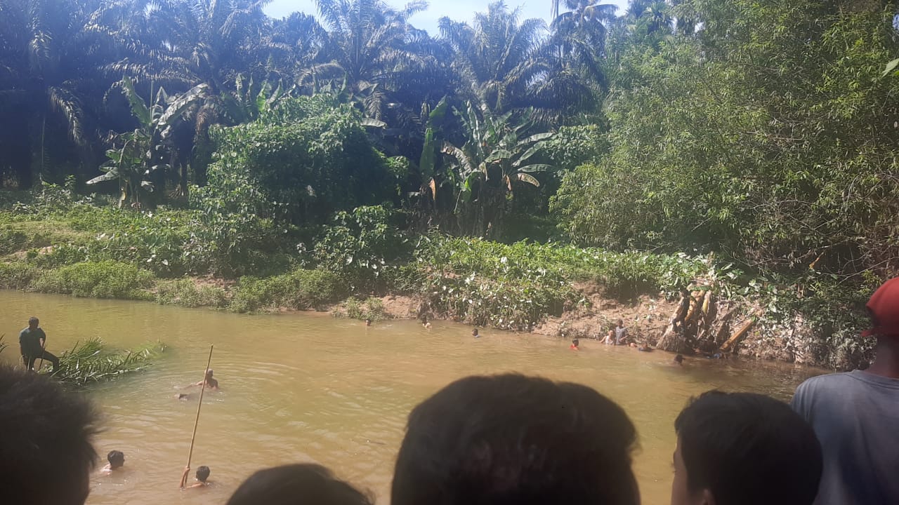 Lokasi ditemukan anak terbawa arus sungai di Pesisir Selatan