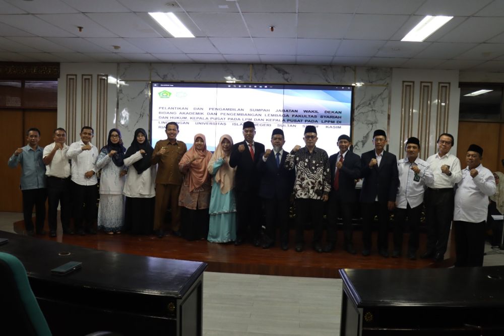 Usai pelantikan sejumlah pejabat baru di lingkungan kampus UIN Suska Riau
