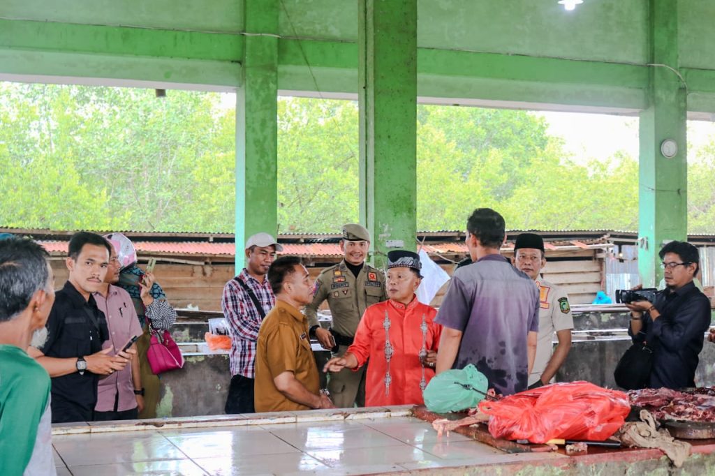 Plt Bupati Meranti tinjau kebutuhan pokok di pasar